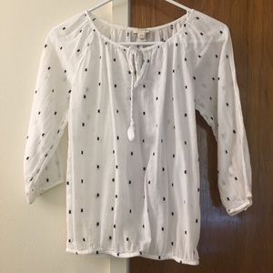 JCREW TOP WHITE XS